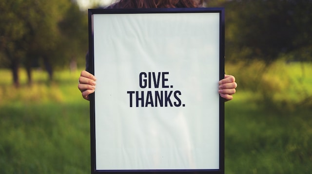 Client Appreciation Give Thanks Sign