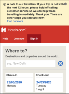 keep your customers informed hotels.com