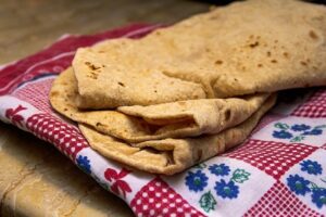 Roti on a napkin