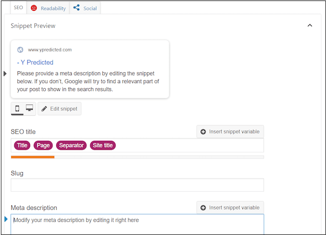 SEO Techniques Yoast Snippet Preview