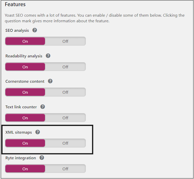 SEO Techniques Yoast XML Sitemaps Button