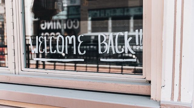 Stay Healthy Welcome Back Sign