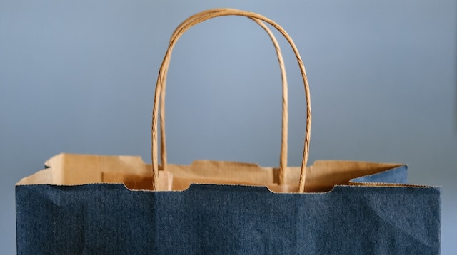 Unique Business Ideas Blue Paper Bag