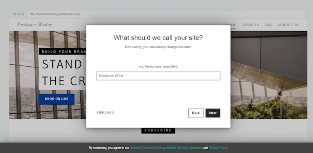 Add a tagline screen