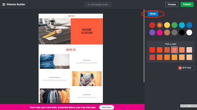 Create a Manufacturing Website Colour Picker