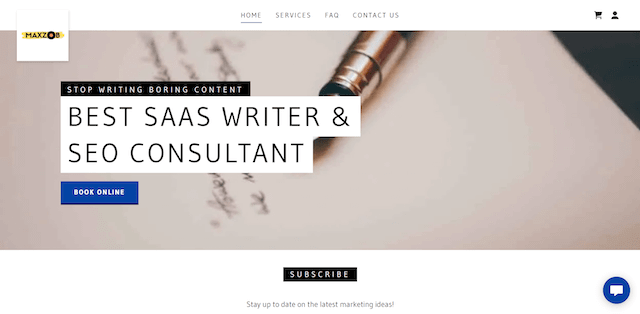Finished personal website built with GoDaddy Website Builder