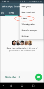 WhatsApp Business Account Labels