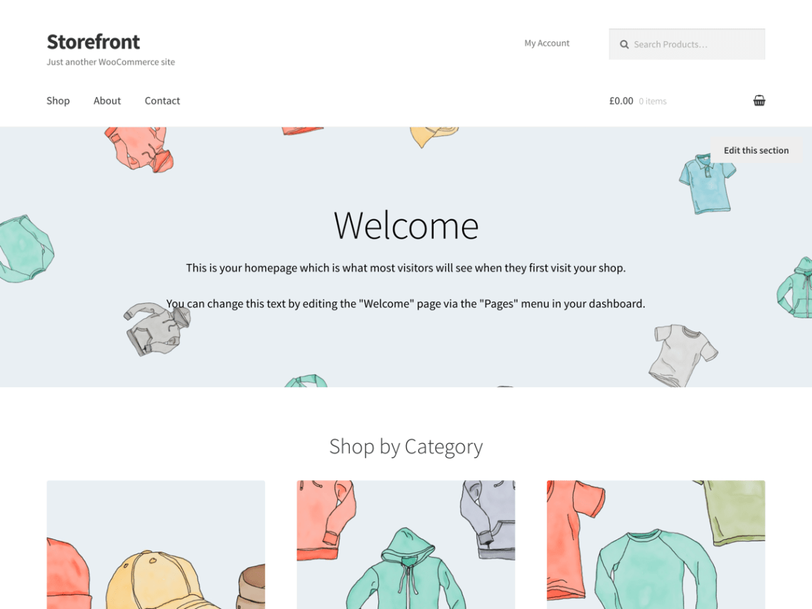 Storefront, plantilla gratis para ecommerce WordPress