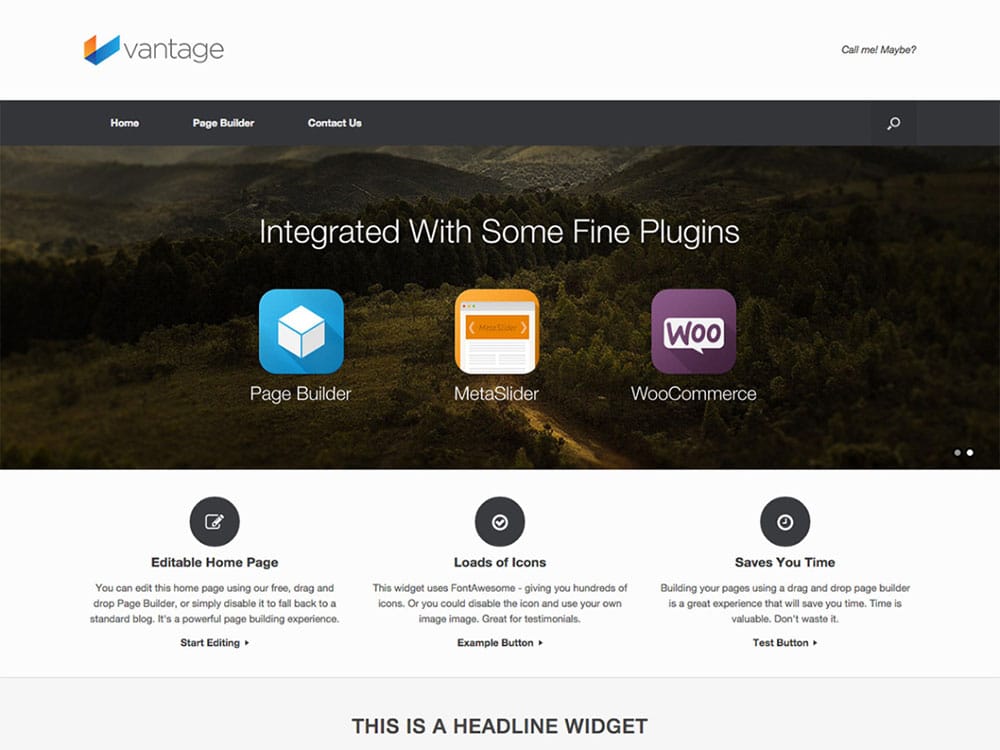 Vantage, plantilla gratis para ecommerce WordPress