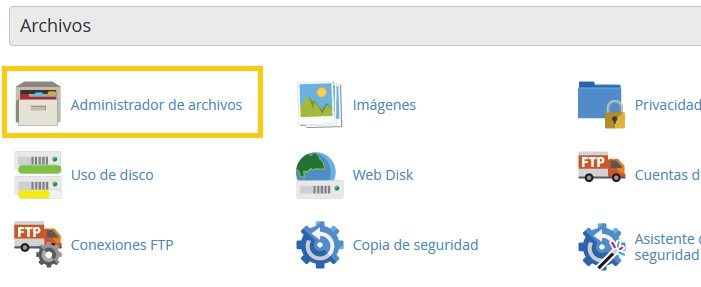 Administrador de archivos de Joomla