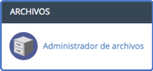 Administrador de archivos en cPanel