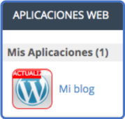 Icono de WordPress en cPanel