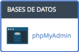 Icono de phpMyAdmin en cPanel