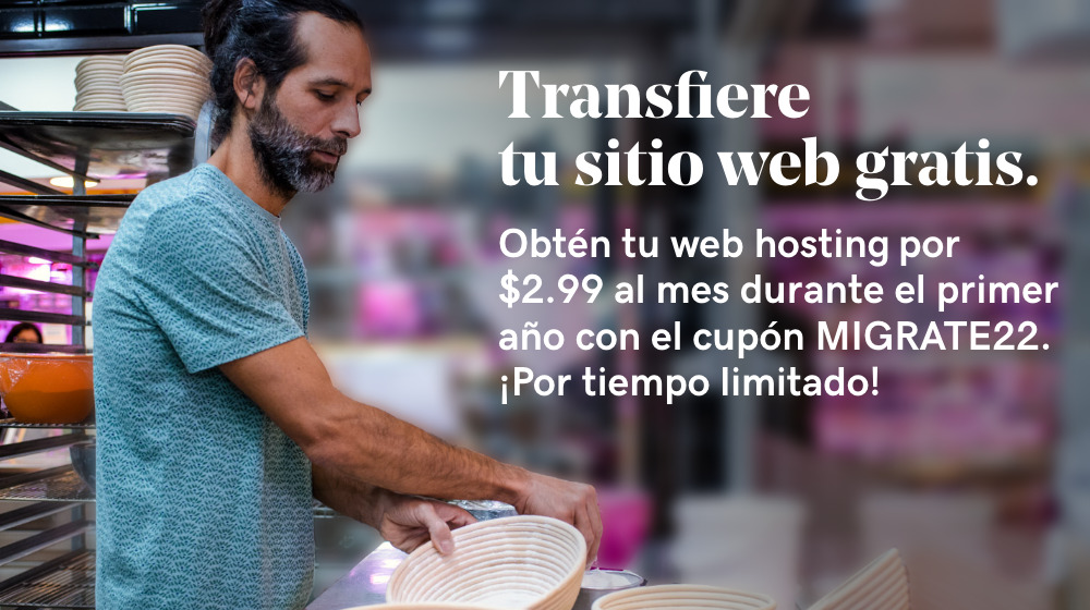 Transfiere tu sitio web al hosting de GoDaddy, gratis