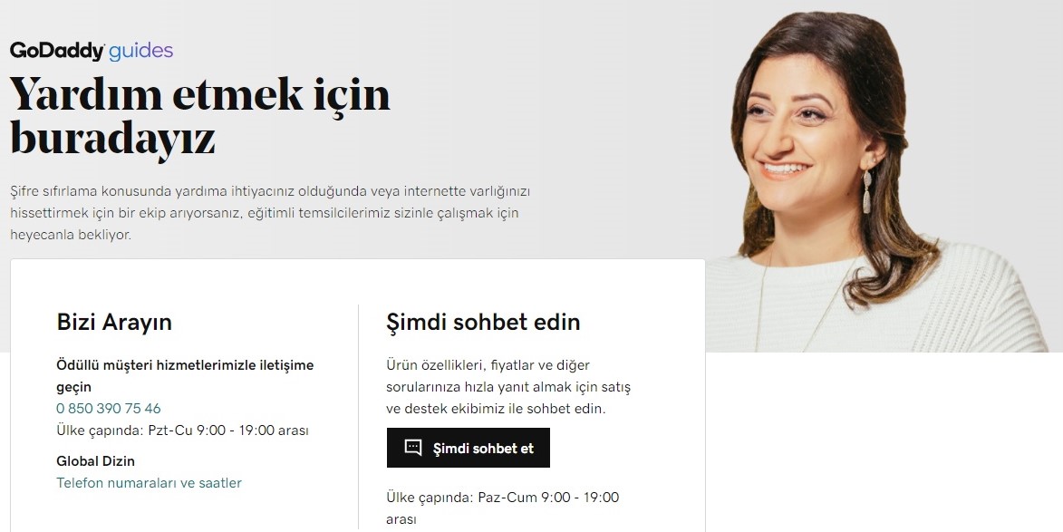 internet sitesi kurmak godaddy yardım sayfası