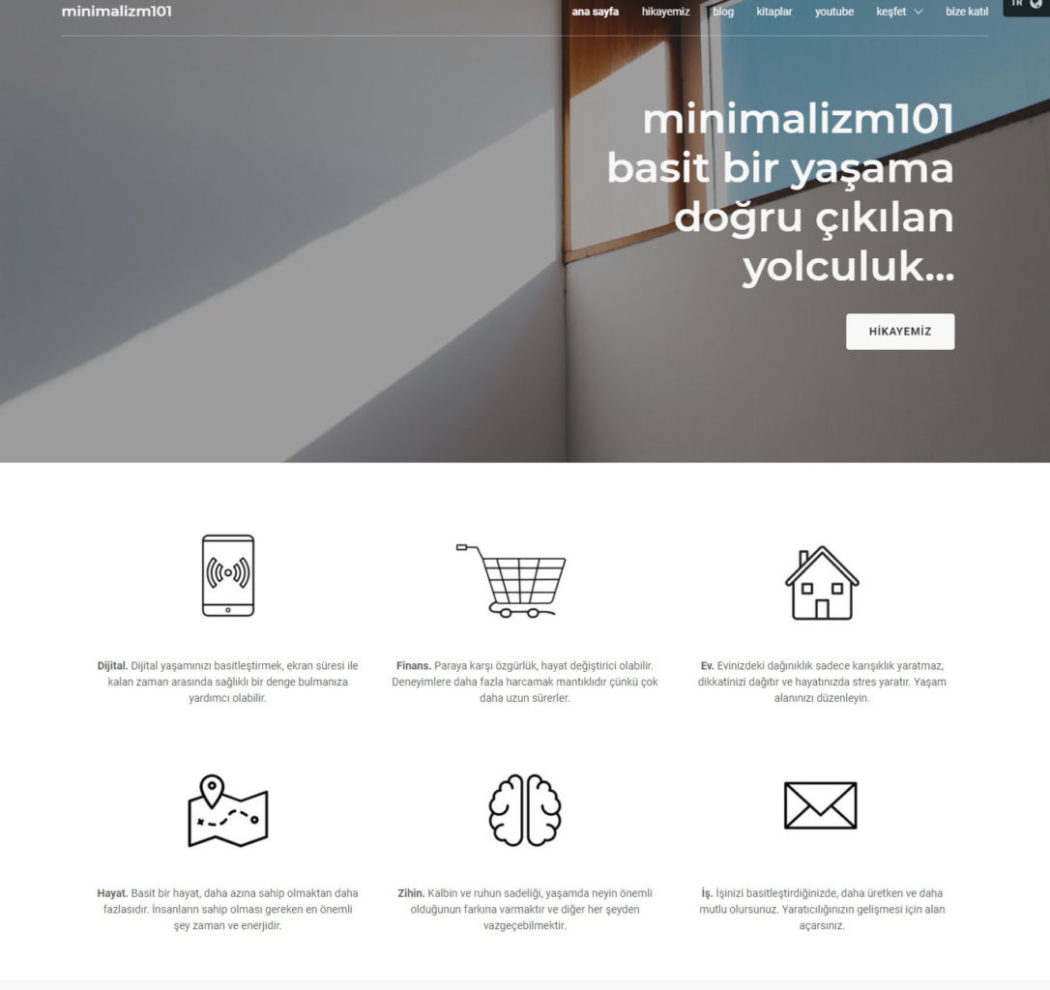 minimalizm minimalizm101 com web sitesi ana sayfa