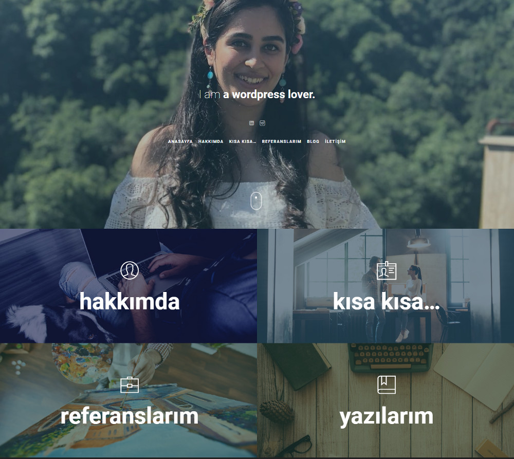 web tasarım web geliştirici esra bozbay korkmaz wordpress web sitesi anasayfa