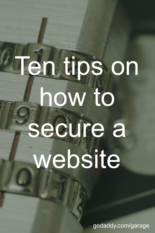 Pinnable image ten tips how to secure a website