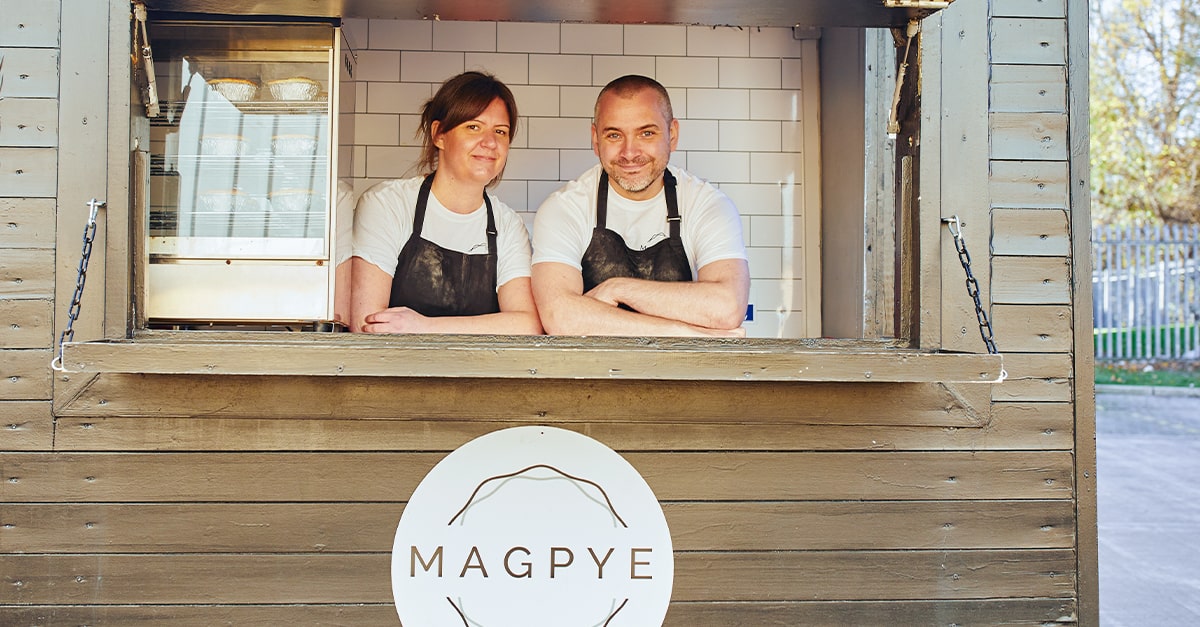 Chris and Sarah Fryer are the founders of vegan pie supplier Magpye