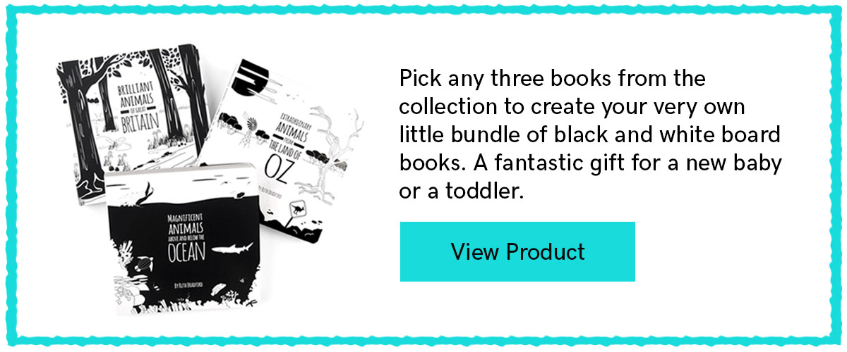 Black and white baby book set - choose your own