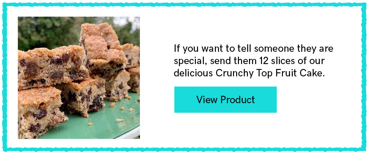 Crunchy top fruit cake (with personalised message) From Gingerbread Bakery