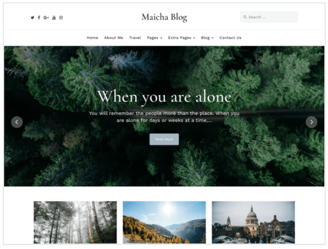 Maicha blog theme by Avid Themes