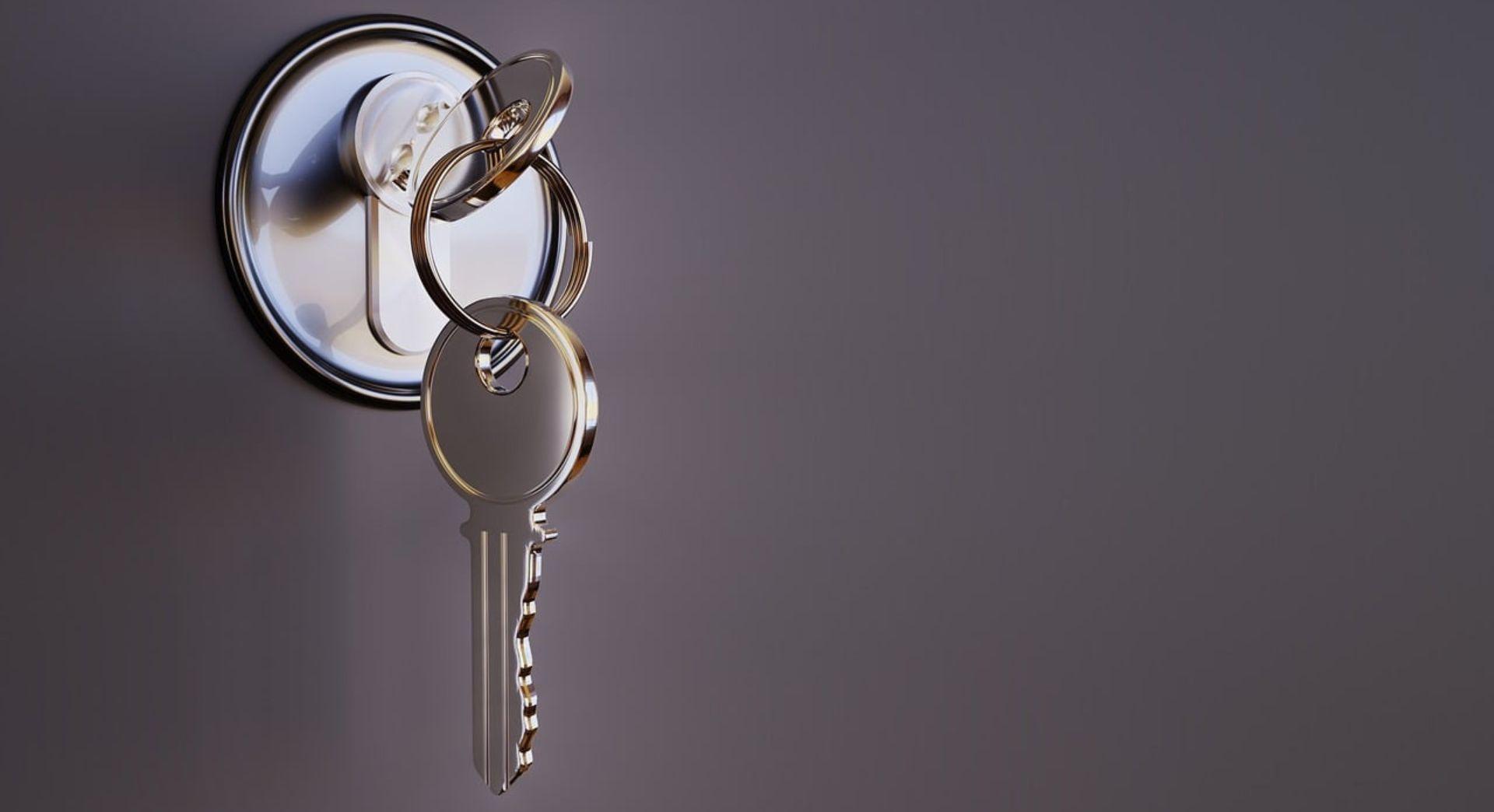 A key in a lock