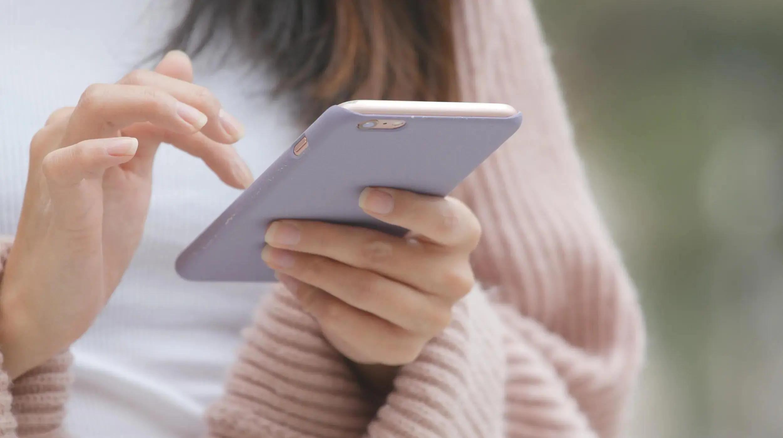 a person using a mobile device
