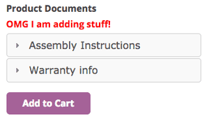 WooCommerce product documents example