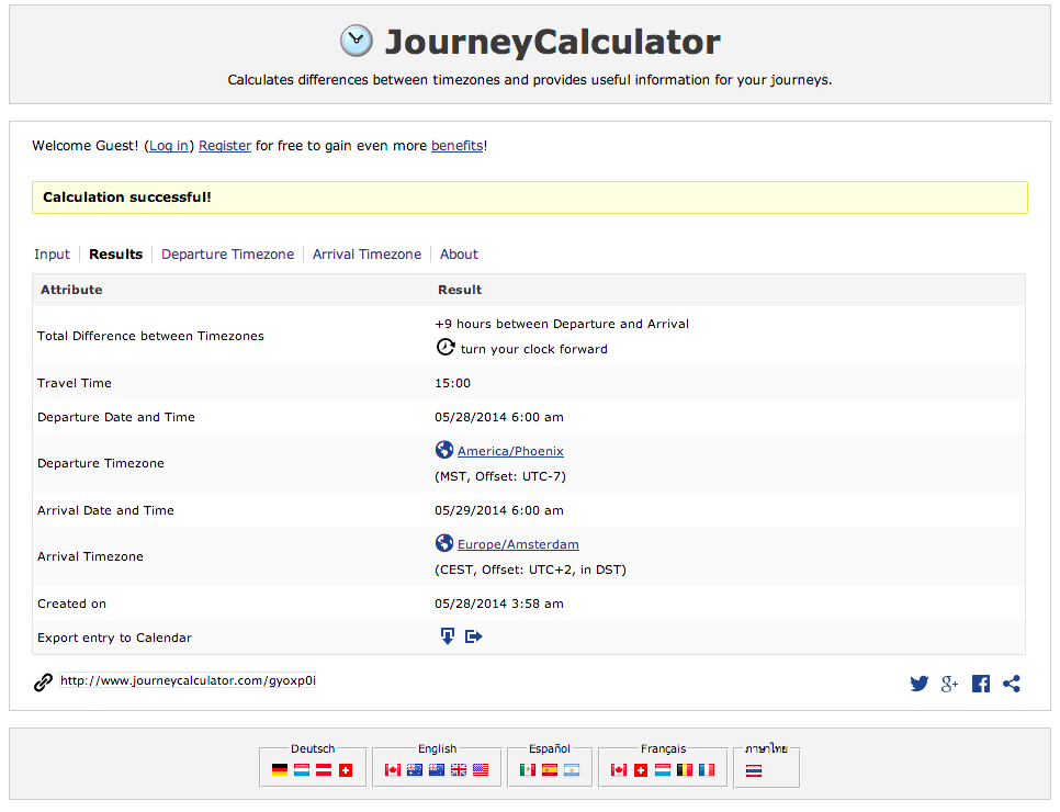 Journey Calculator
