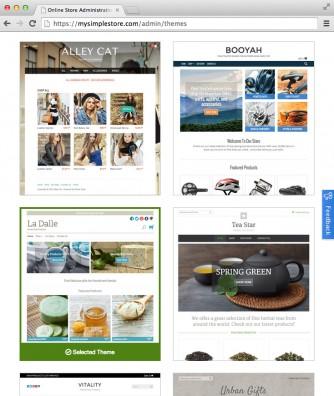 GoDaddy Online Store themes