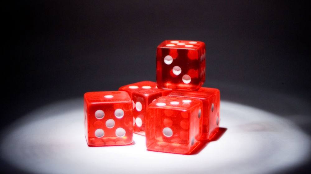 five red dice