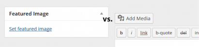WordPress Featured Image Vs. Media Input