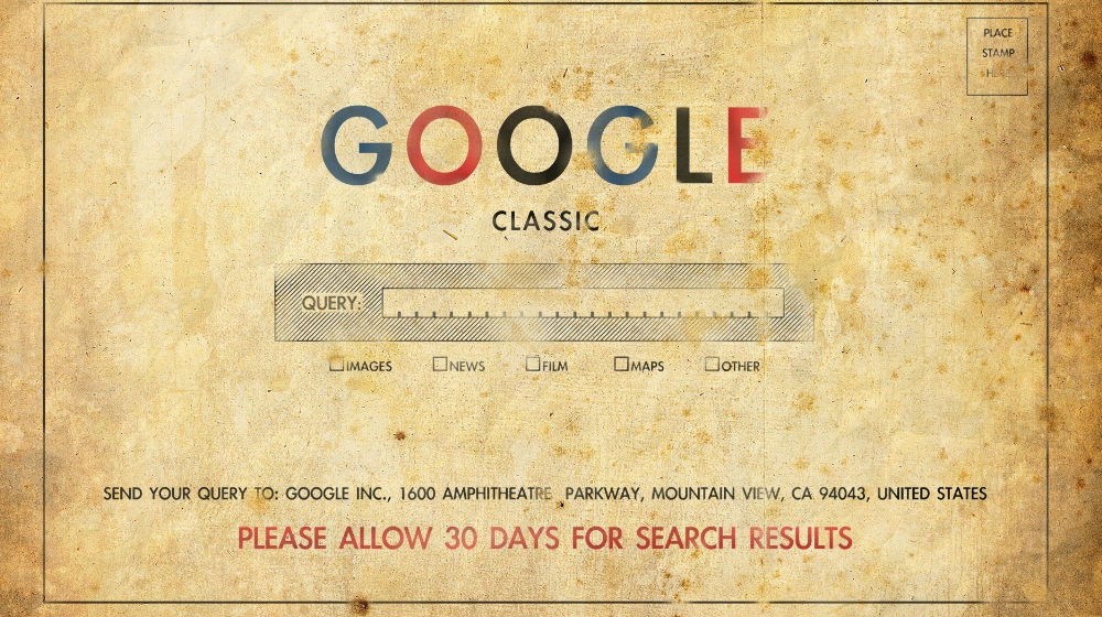 screenshot of search box in old version of google home page