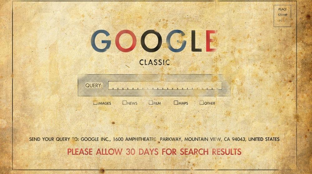 screenshot of search box in old version of google home page