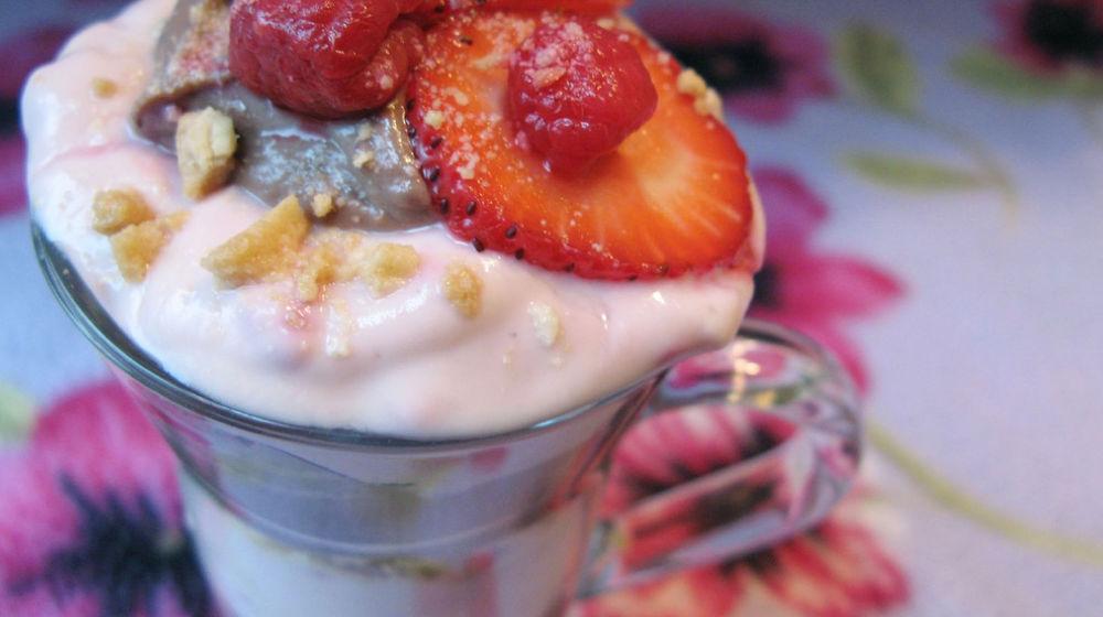 parfait with four layers