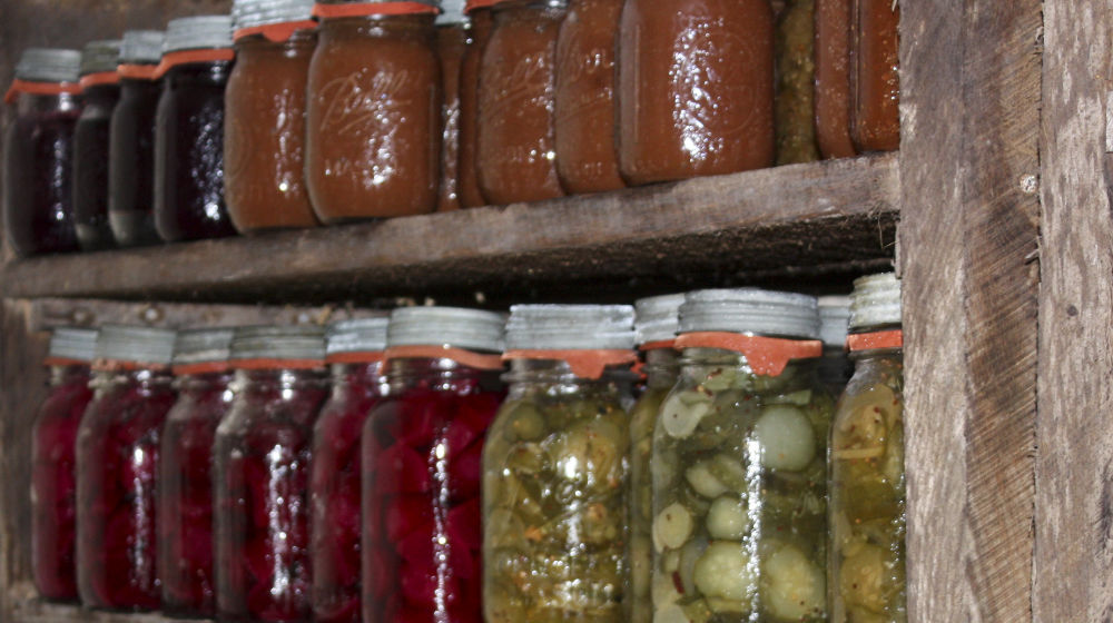 canned vegetables on shelf