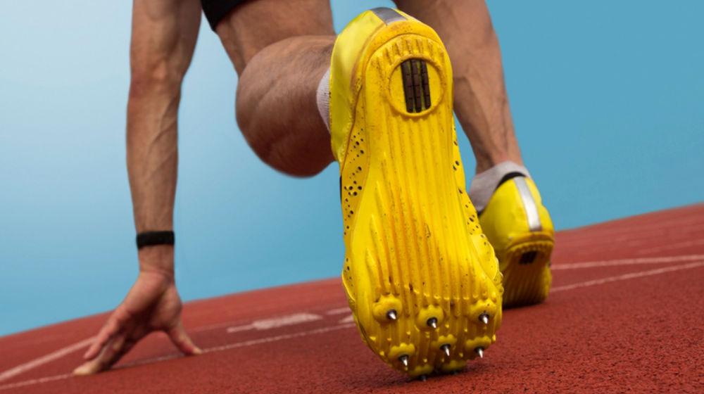 sprinter at starting line