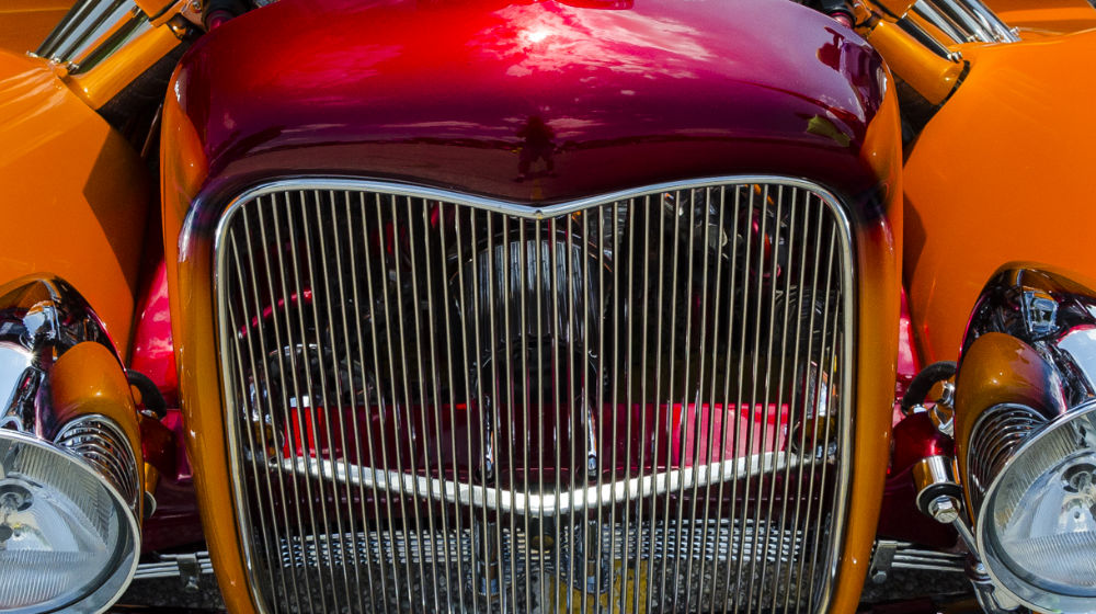 grill of custom car