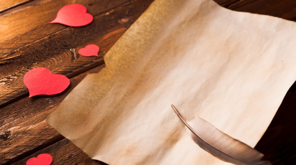 blank love letter