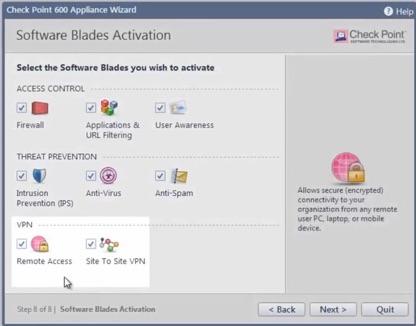 Choose the particular type of VPN on this screen.