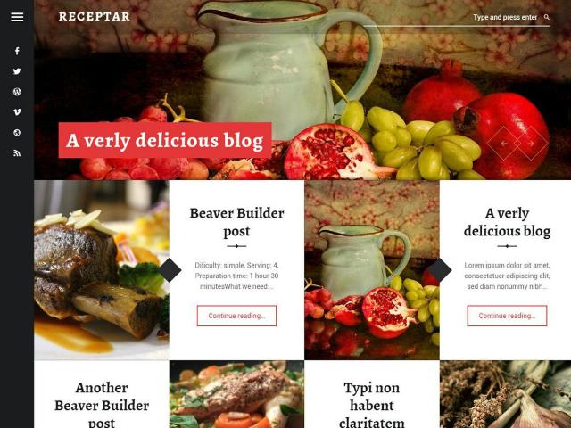 Receptar WordPress theme