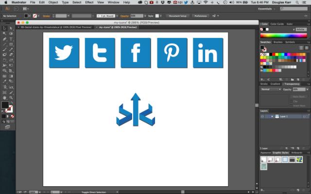 Screenshot of background shadow on Adobe Illustrator