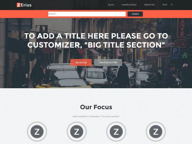 Zerius WordPress theme