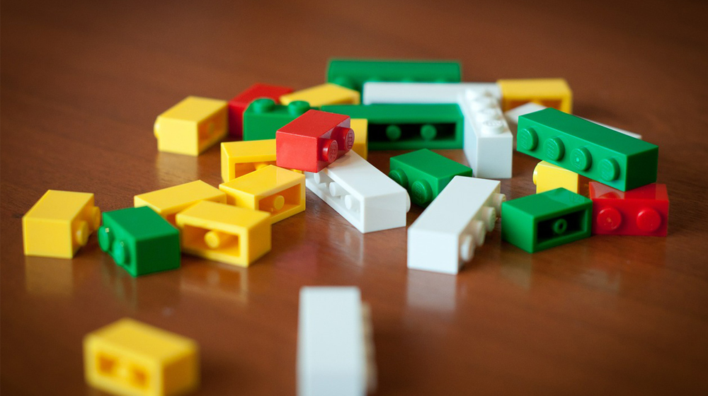 plastic building blocks to represent how to build a website