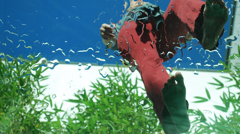 stepping over water to represent moving forward to coding a website