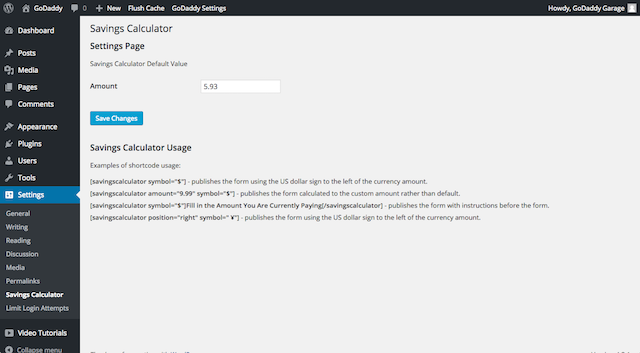 Plugin Settings Page Within WordPress