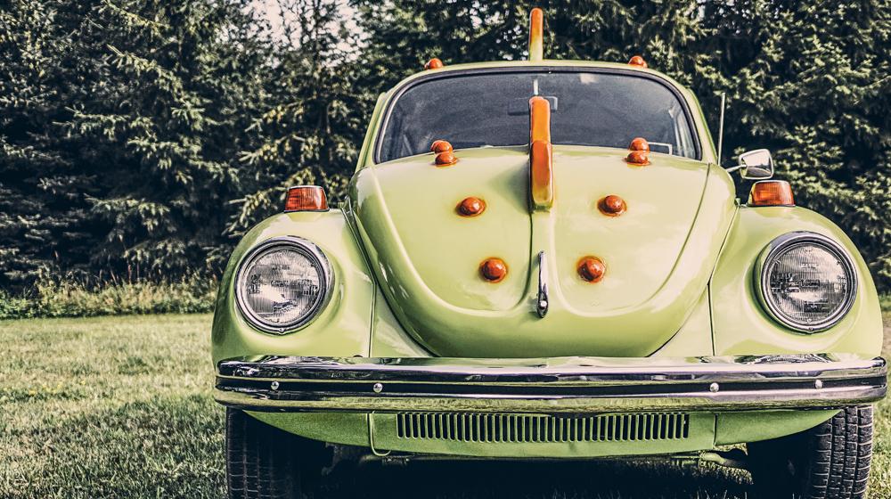 customized vwbug to represent writing sponsored posts for your favorite brands