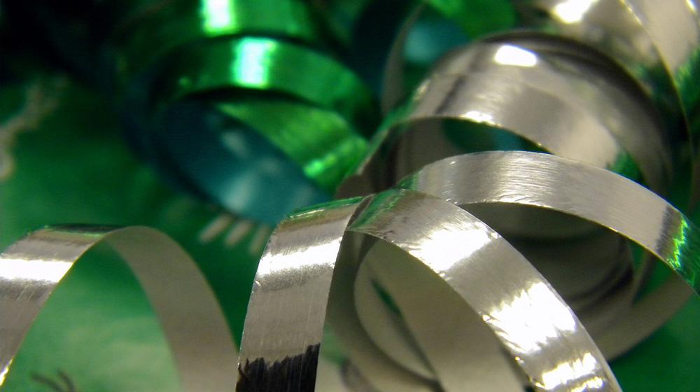 sparkly ribbon to represent holiday sales