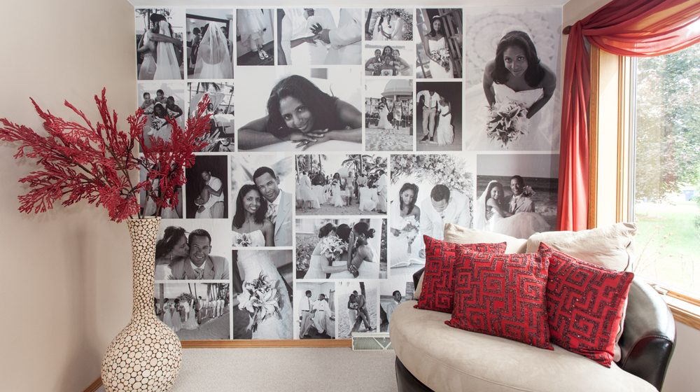 WeMontage wall collage to represent small business that got press in the Wall Street Journal
